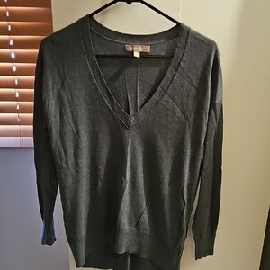 Banana Republic Dark Gray V-Neck Sweater